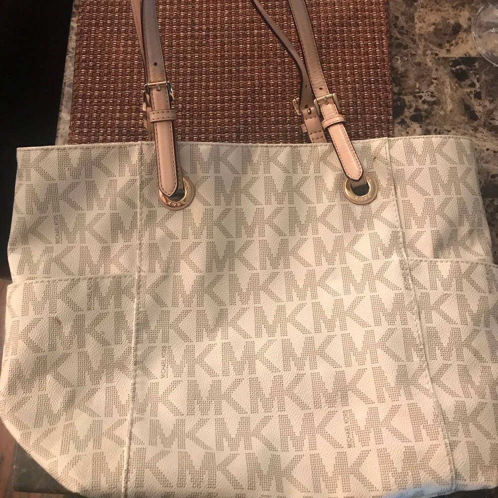 Authentic White Michael Kors purse